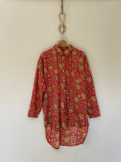 Chemise bohème imprimée vintage