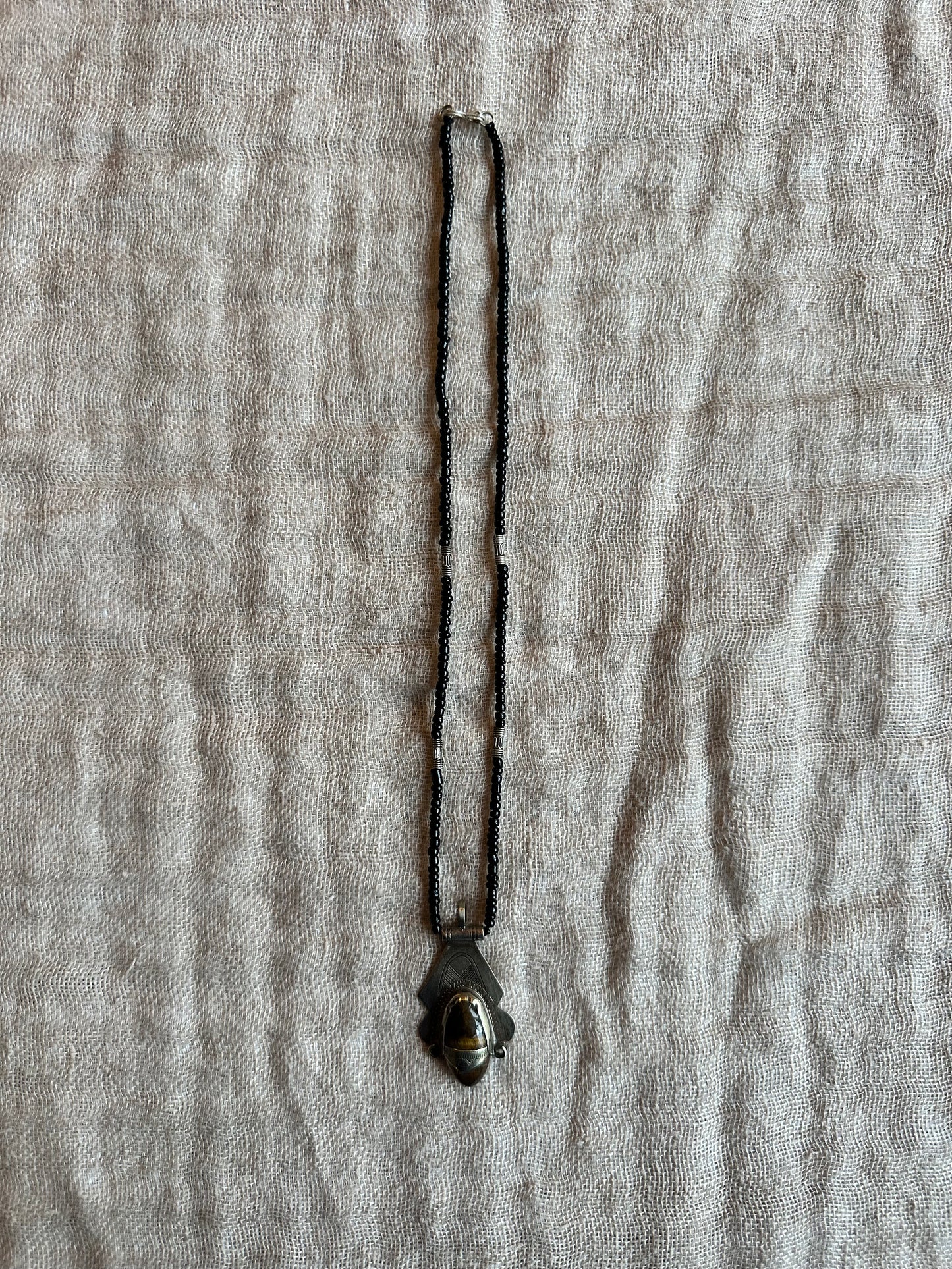 Collier Symbole Touareg Marron