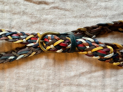 Ceinture tressée en cuir